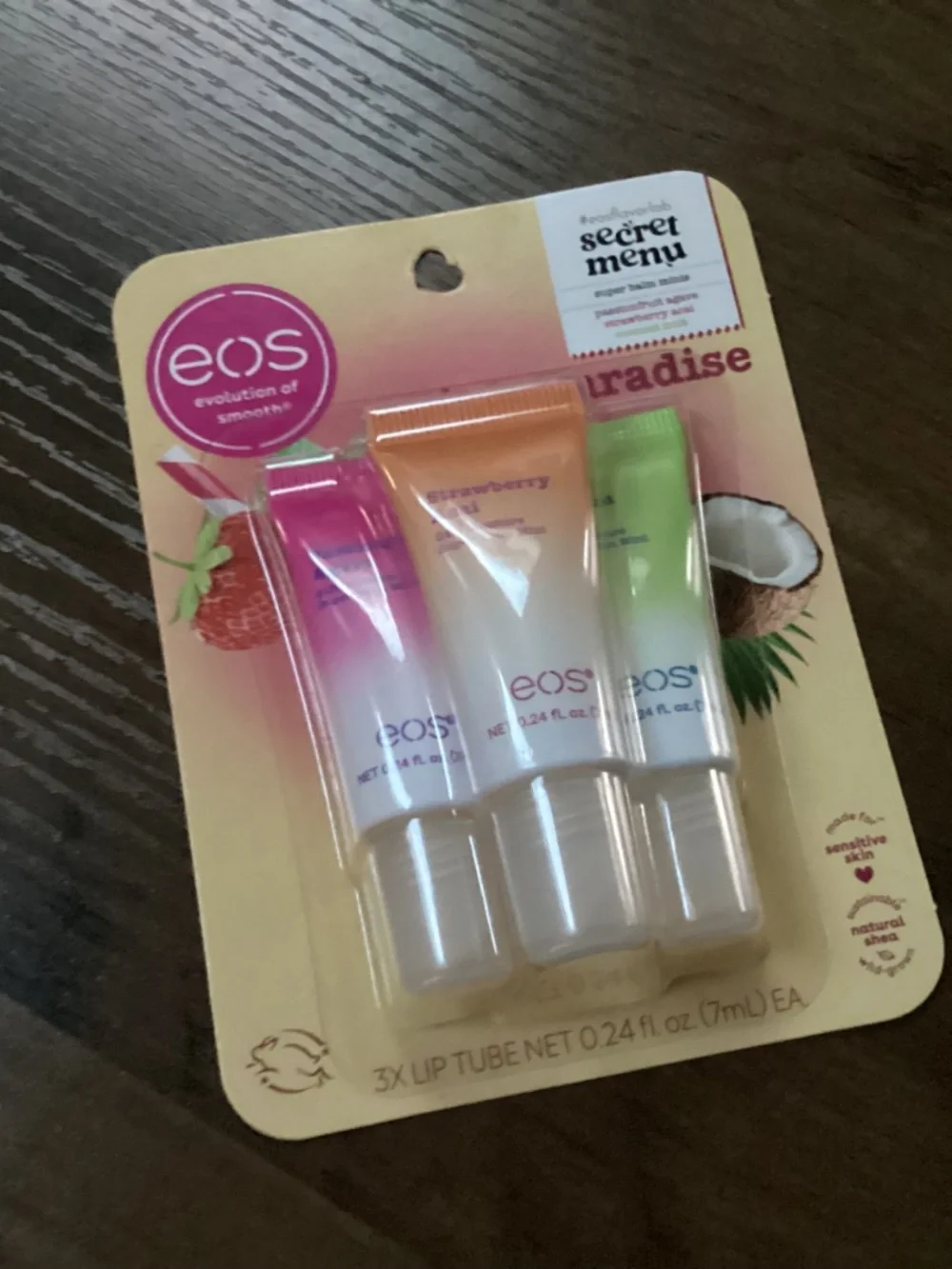 EOS Flavor Lab Secret Menu Super Balm Minis Pink Paradise Lip Balm Bundle NEW